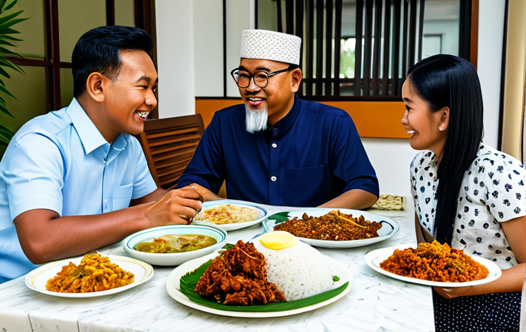 브루나이 여행 팁 - **

A diverse group of tourists, fully clothed and wearing appropriate attire, exploring Ulu Temburo...