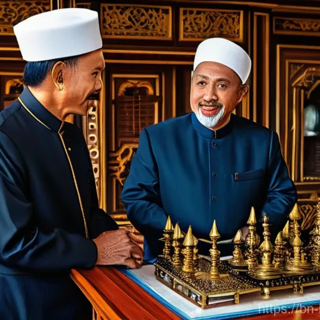 브루나이 석유 경제 - **Prompt 1: The Dawn of Brunei's Oil Era**
"A vibrant historical illustration depicting the mome...