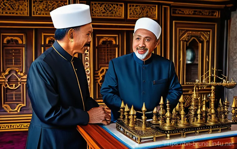 브루나이 석유 경제 - **Prompt 1: The Dawn of Brunei's Oil Era**
"A vibrant historical illustration depicting the mome...