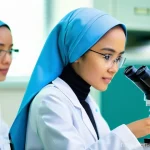 Home 18 브루나이 여성의 사회적 역할 - **Prompt 1: Young Bruneian Woman in STEM Education**
"A vibrant and intelligent young Bruneian w...