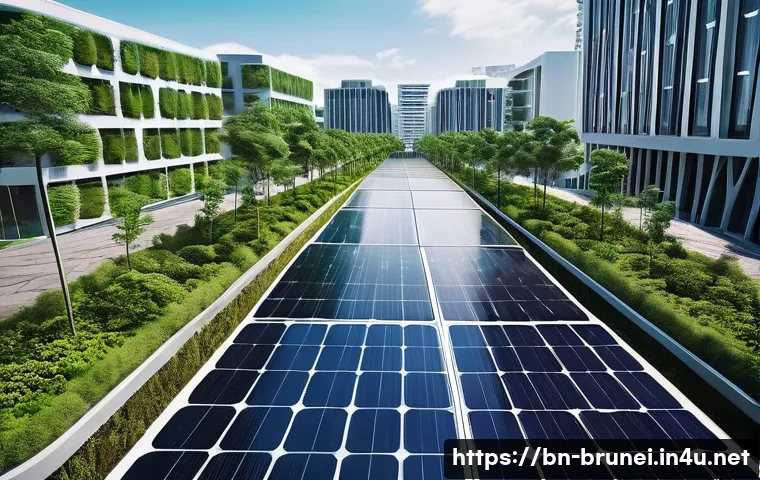 브루나이와 아세안 경제 협력 - **Prompt: Brunei's Vision for a Smart, Green Digital Future**
A vibrant, wide-angle shot showcas...