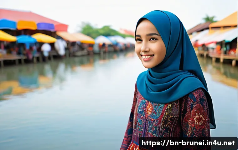 브루나이 무슬림 예절 - **Prompt for Modest Clothing and Warm Greetings:**
"A captivating portrait of a young Bruneian w...